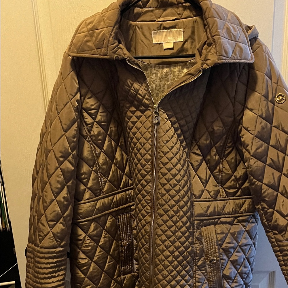 MICHAEL Michael Kors Quilted Tan Puffer Jacket
